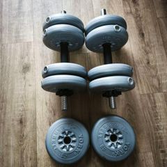 barbell and dumbbell set 6x2.3kg , 4x2.5kg
