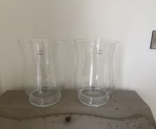Pair of large glass vases
