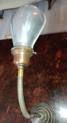 Mid century metal goose neck lamp