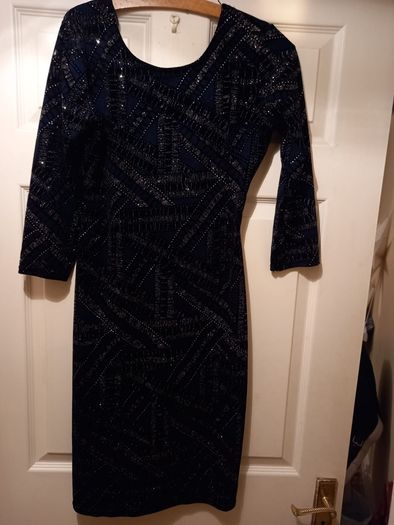 Navy sequenced dress