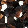 Rug Genuine Hair-on Leather Patchwork 120x170 cm Black/White/Brown Image 4