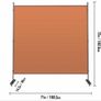Office Partition Room Divider Wall 71" x 72" Privacy Office Divider Brown Image 8
