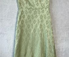 Sister Jane Sage Green Floral Jacquard Midi Dress Sz XS