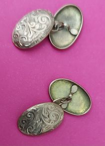 9 Ct Gold Gents Cuff Links 2.2g
