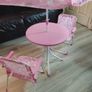 Kids table set. Outdoor furniture set. Kids camping set. 4-Piece set: Kids ensemble with 2 folding chairs, table and parasol. Picnic table. Image 6