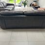 Two Italian leather 3 seater sofas Image 6