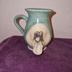 Irish Stoneware face mug
