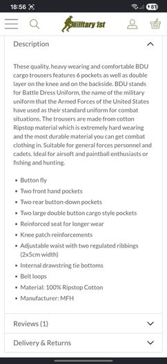 Combat Trousers