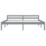 Bed Frame Grey Solid Pine Wood 160x200 cm Image 3