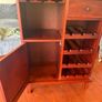 Mahogany Drinks Cabinet with Wine Rack & Glass Holder Image 2