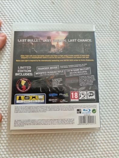 Metro Limited Edition PlayStation3 Ps3 Games Original