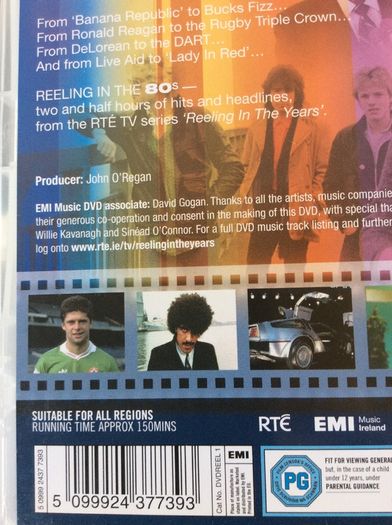 Reeling In The Years. The 1980s Double Disc DVD Set. Official RTE DVD Product. Collect In Dublin Or Receive Via Post.