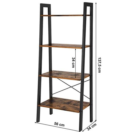 New 4 Tier Ladder Shelf Unit Bookcase Rack - FREE P&P