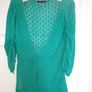 Green Cardigan Elegant lace pattern Size Small Image 5