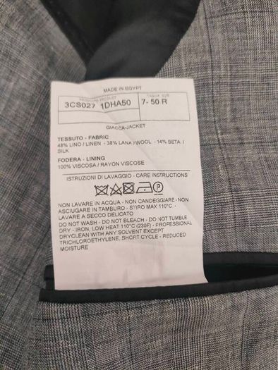 Gritti By Ermenegildo Zegna Linen Wool Silk Blend Half Lined Blazer Jacket Mens 50R