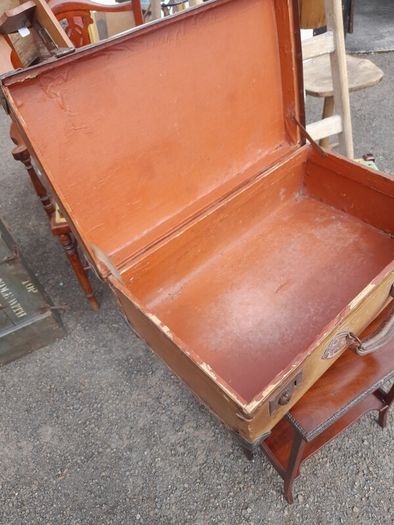 Vintage Suitcase with Railway Labels