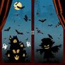 Halloween Window Stickers Reusable Black Halloween Window Clings Scary Decorations Bat Witch Spiders Pumpkin Window Decals Display for Home Party Image 6
