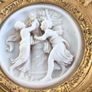 Antique Gilt Framed Marble Plaque -  marble relief featuring a cherub in the style of Edward William Wyon / Sir Thomas Lawrence Image 4