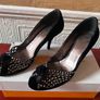 Very Expensive Magrit Diamante Velvet Shoes Size 40 Image 4