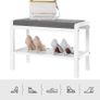 Bamboo Shoe Cabinet with Seat Cushion Image 5