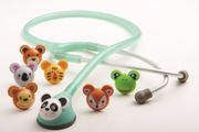 ADSCOPE Adimal Pediatric Stethoscope, Seafoam, 7 Interchangeable Animal faces