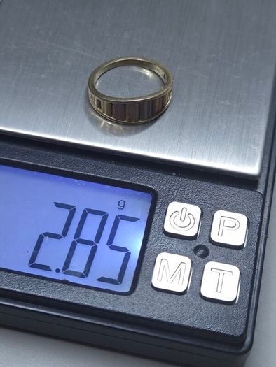 Vintage Italian 14ct Gold Ring 14KT Three Colour Gold Band Size 51.5 / 52
