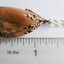 Vintage 925 Sterling Silver Brown Labradorite Pendant Necklace length 18" - 11,7g Image 8