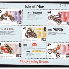 1993 Isle of Man Manx Motor Cycling Events Miniature Sheets Mint Never Hinged (MNH)