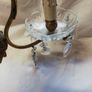 Vintage 1960 Wall Brass & Glass Drops Murano Lamps Image 4