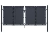 Garden Gate Steel 300x125 cm Anthracite