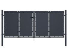 Garden Gate Steel 300x125 cm Anthracite