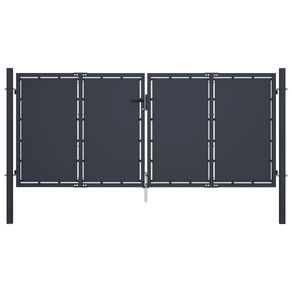 Garden Gate Steel 300x125 cm Anthracite