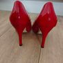 Real Leather High Heels Patent Red practically new Image 3