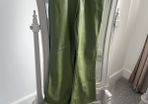 Stunning Kiwi &Co Olive Green Faux Leather Trousers size S