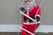 Santa on a ladder