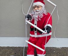 Santa on a ladder