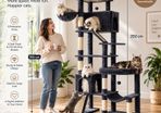 XXL Cat Tree 202cm  Large Multi-Level Cat Climbing Tower with Scratching Posts
