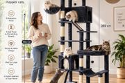 XXL Cat Tree 202cm  Large Multi-Level Cat Climbing Tower with Scratching Posts
