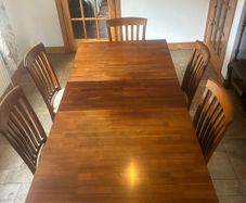 Dining room table and six chairs for sale
