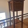Tall Wooden Side Table / Hallway Stand with Wicker Basket Image 3