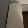 SKRUVBY Cabinet with glass doors, white, 70x90 cm Image 3