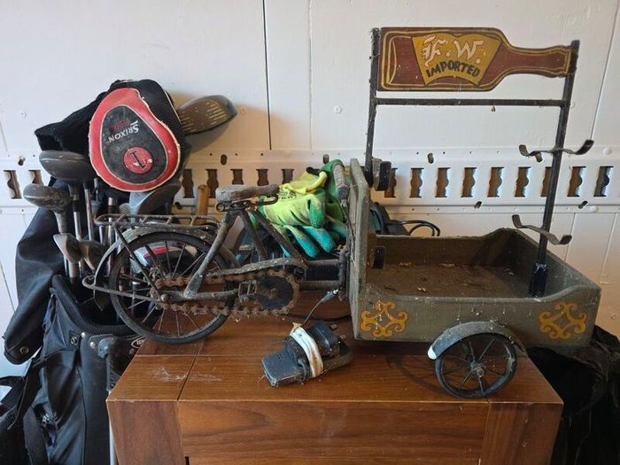 Vintage Miniature Tricycle Bottle Holder