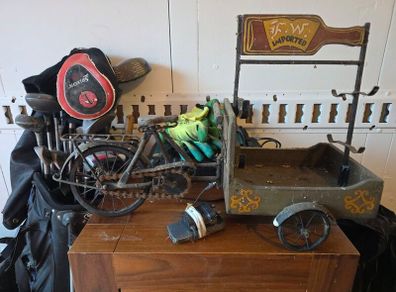 Vintage Miniature Tricycle Bottle Holder