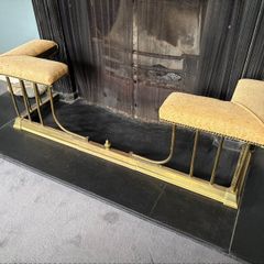 Antique fireplace fender