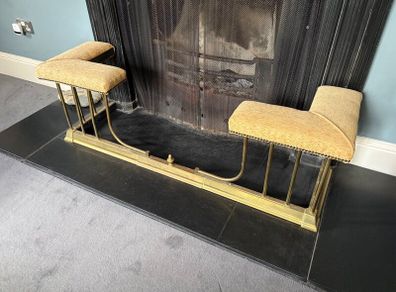 Antique fireplace fender
