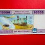 Central African  Republic . 10,000 Francs  2002. Low Serial Number Scarce  Pick 310. ( Unc ) Image 2