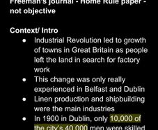 H1 LC History Notes pdf: DBQ 1913 Strike and Lockout