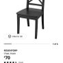 3 black chairs Ikea with cushions Image 5