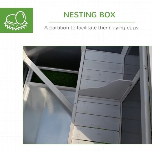 NEW SALE | Wood Chicken Coop Hutch Hen House Cage PC Roof w/ Run Nest Box Deluxe 160 x 75 x 80 cm