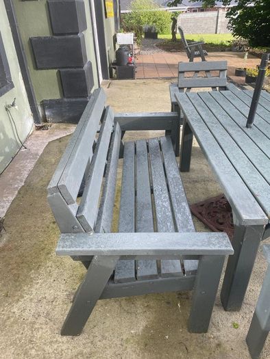 Hardwood large garden furniture set